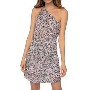 NEW IRO Petals Silk One Shoulder Mini Dress size 36